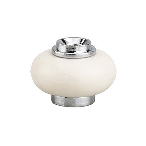 Fermaporta a vite, fissaggio a pavimento, in gomma, Ø30x22mm, cromo - THIRARD