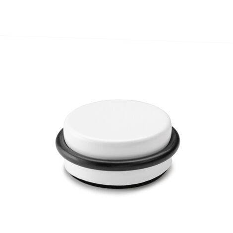 Fermaporta adesivo in plastica-metallo decorato bianco Ø4,6x1,8cm INOFIX