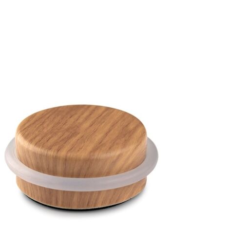 Fermaporta adesivo plastica-metallo decorato Rovere Atlantico Ø4,6x1,8cm INOFIX