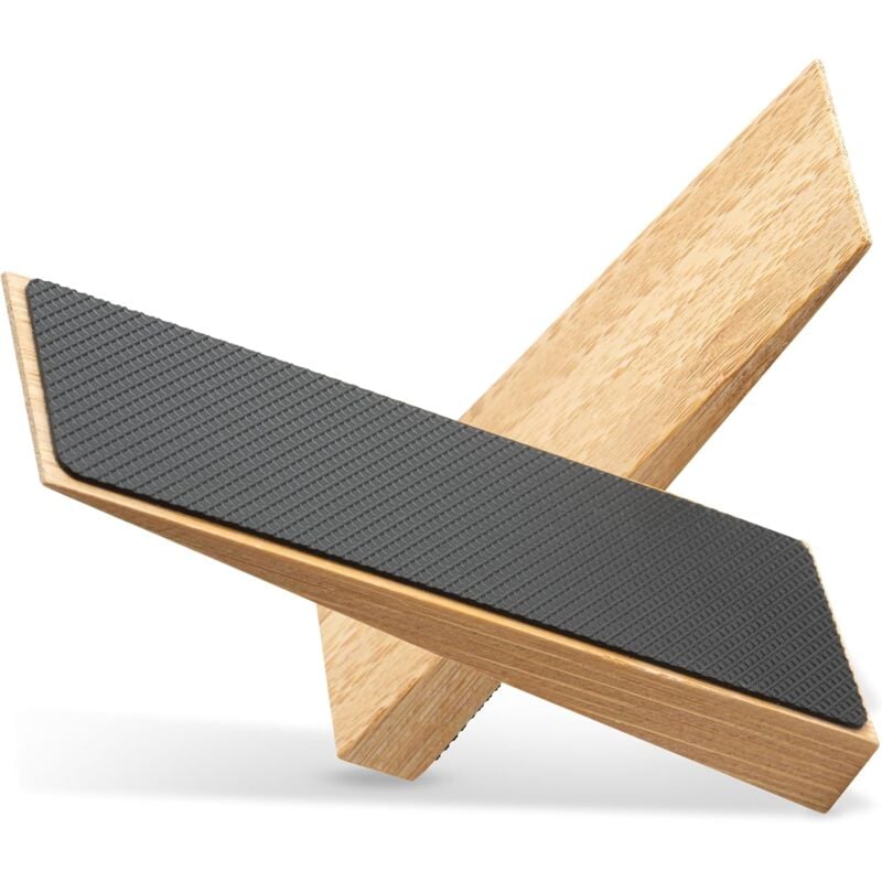 Image of Fermaporta antiscivolo in bambù - Set di 6 blocchi per porte in legno - Fermaporta resistente con base in gomma - Fermaporta per tutti i pavimenti e