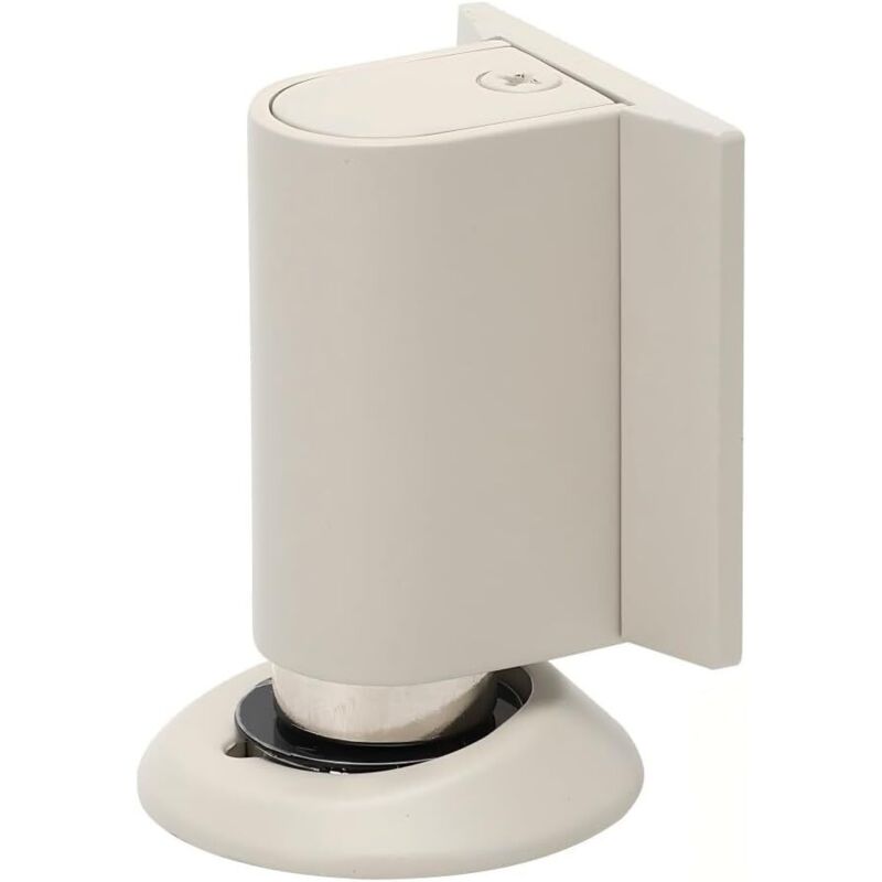 Fermaporta, fermaporta in metallo spazzolato, fermaporta magnetico, fermaporta da pavimento con adesivo e viti (argento)