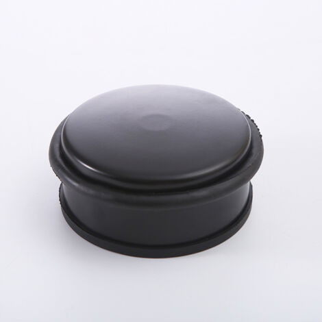 Fermaporta in acciaio inossidabile nero  Rotondo con un peso di 1 kg  ⌀ 10 cm, altezza 4,5 cm