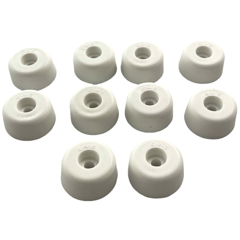 Civic - Fermaporta in elastomero bianco diametro