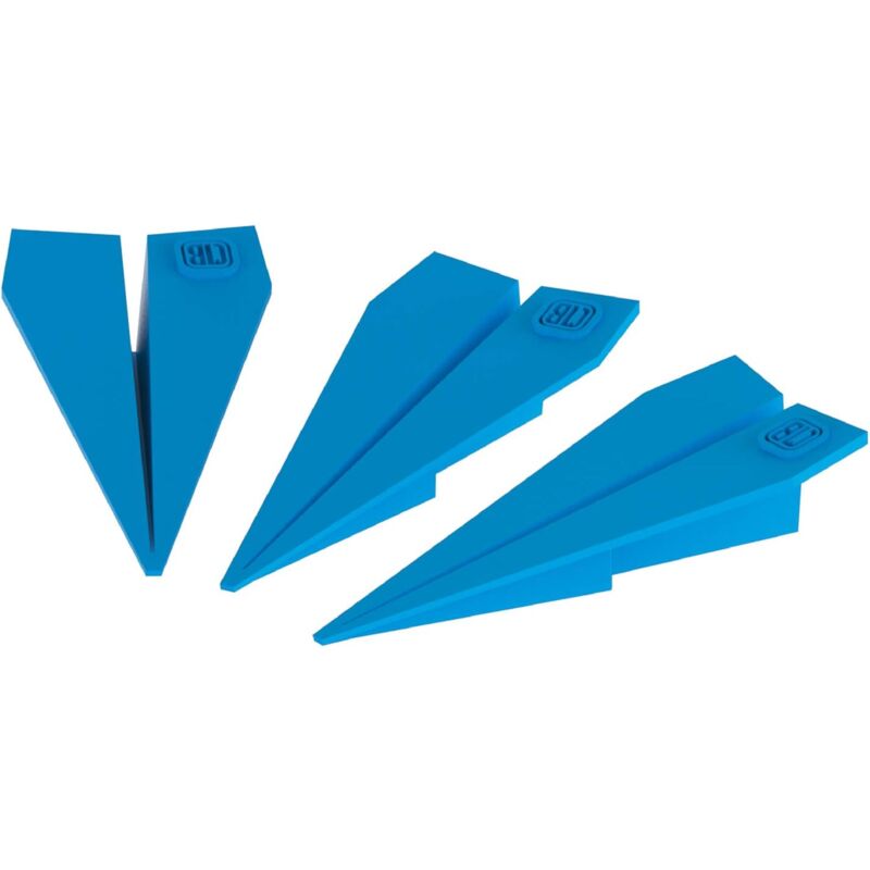 MB - Fermaporta in silicone colorato per porte di casa a forma di aereo - 3 pezzi - Azzurro