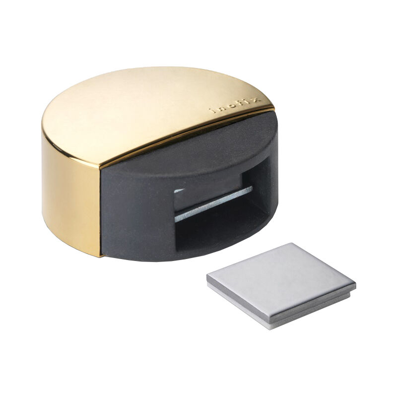 Image of Fermaporta magnetico adesivo inofix colore oro. Prezzo per 1 pezzo.