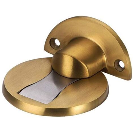 Fermaporta magnetico in acciaio inossidabile 304, fermaporta con chiusura morbida in metallo spazzolato, supporto per porta per casa, hotel, ristorante, ufficio - Oro spazzolato