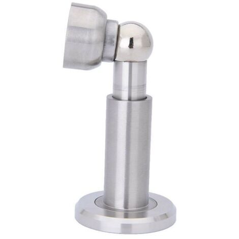 Fermaporta magnetico in acciaio inox, altezza regolabile, fermaporta magnetico, supporto per porta in acciaio inox 304 con montaggio a parete e a pavimento
