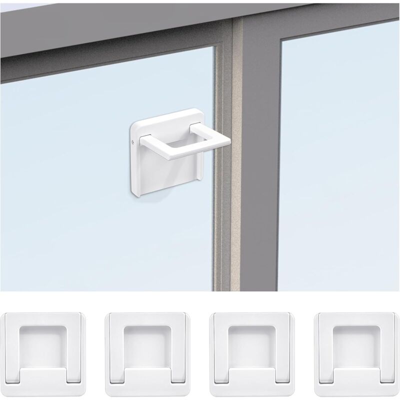 Fermaporta scorrevole, 4 pezzi di sicurezza per bambini con cuscinetto adesivo, nessuna perforazione richiesta per la sicurezza del bambino e