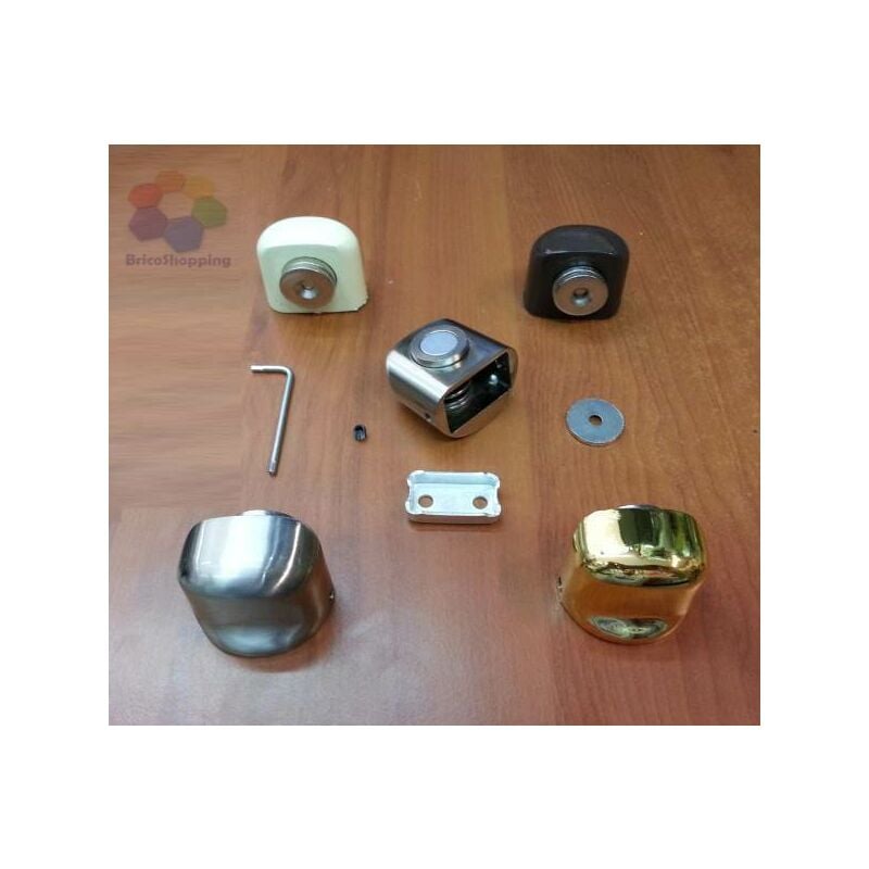 Image of Capaldo - Fermaporte magnetico blocca batti ferma porte portoncini blindati da fissare colore: oro