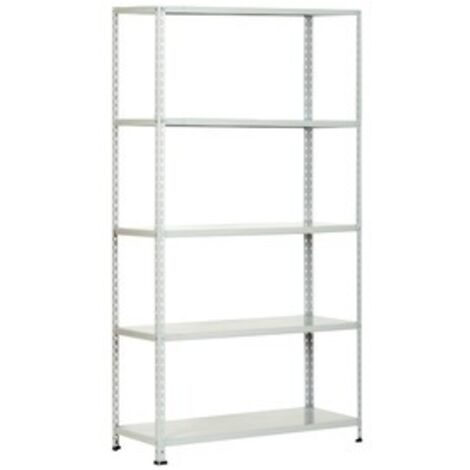 Fermart.it, Scaffale a 5 Ripiani, 37x100 cm, In KIT, Grigio
