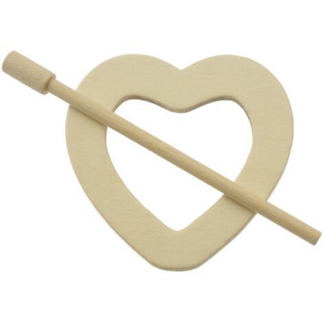 fermatende cuore cm9 in legno sbiancato.