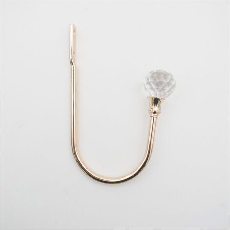 Fermatende KZQ, ganci per tende in cristallo, reggitende decorativi in metallo dorato, fermatende per casa e ufficio.