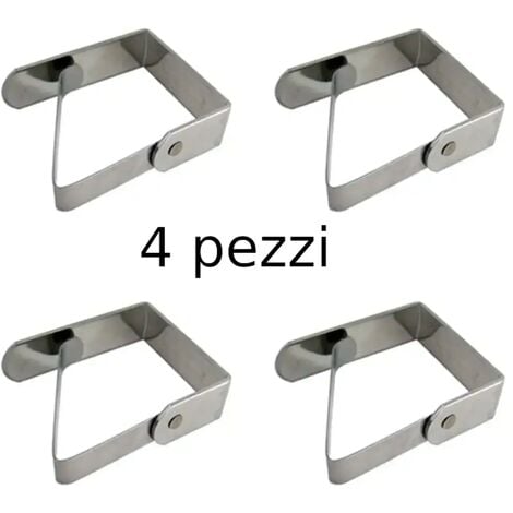 Clip fermatovaglia 16 morsetti acciaio inox ferma tovaglia tavoli