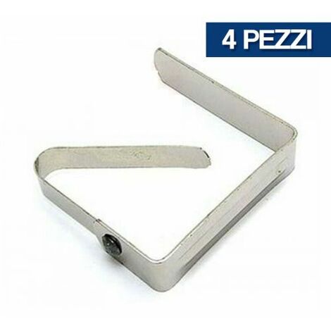 FERMATOVAGLIA FERMA TOVAGLIA A MOLLA IN ACCIAIO INOX VARIE MISURE PZ 4 17111V MM 60X65 (24462)