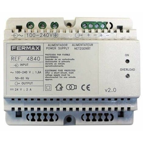 FERMAX 4840  Bloc d'alimentation DIN-6 100-240VAC/24VDC-2A