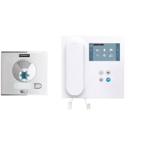 FERMAX 94411  Kit panneau vidéo CITY et moniteur VEO WIFI DUOX PLUS 1L avec 4.3  en plastique ABS résistant aux chocs