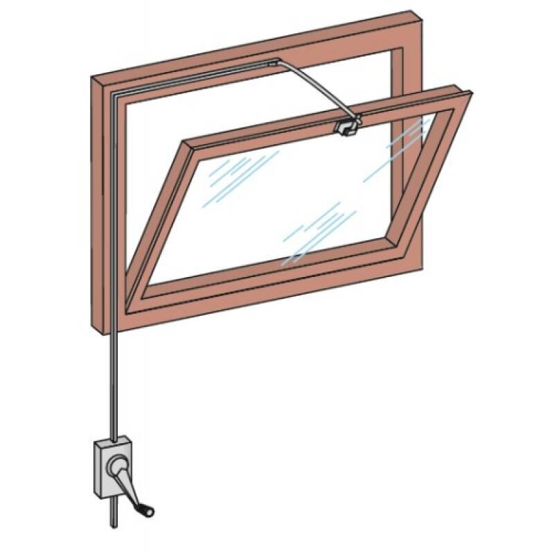 Comtra - Ferme-imposte à câble 5 m finition gris Mistral