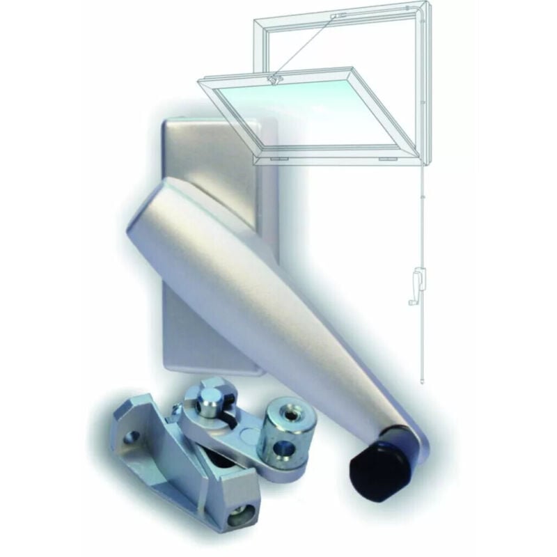 Comtra - Ferme-imposte à câble 5 m finition noir Mistral