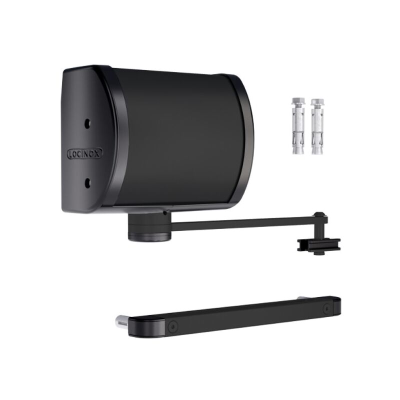 Locinox - Ferme-portail hydrauliquepour montge sur poteau béton ou acier / portail jusqu'à 150kg Noir