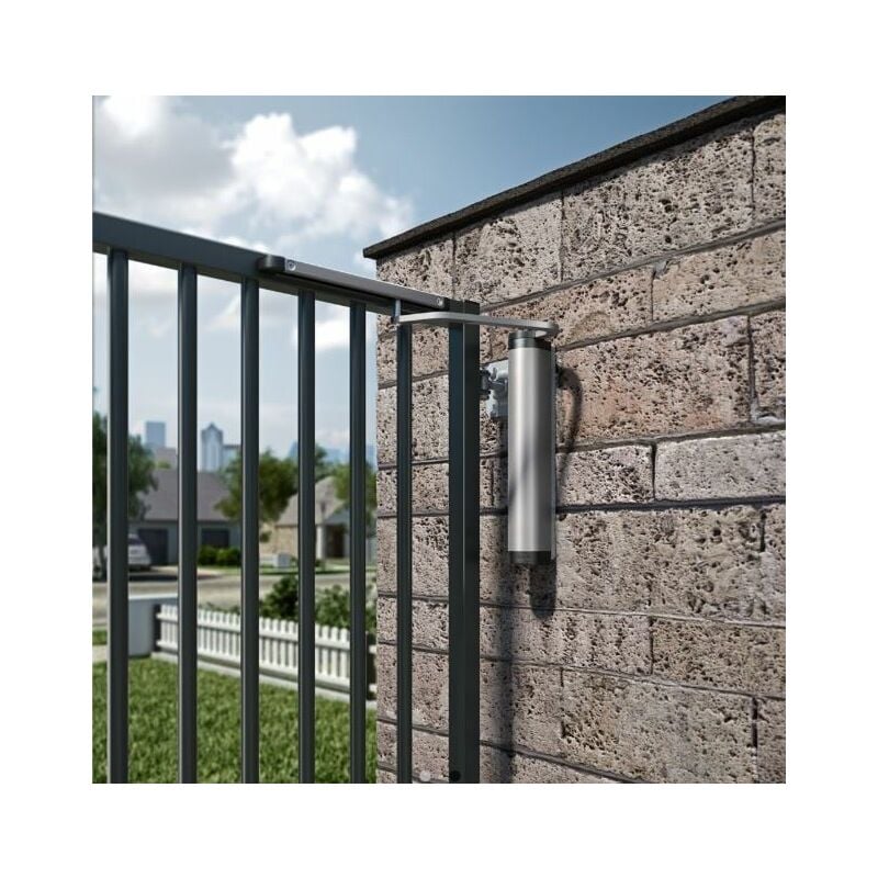 Locinox - Ferme-portail hydraulique puissant et polyvalent pour installation murle en Argent