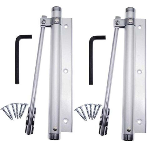 Ferme-porte à ressort Ulisem, en alliage d'aluminium, réglable et automatique, pour usage domestique, montage en surface, 45 kg (lot de 2)