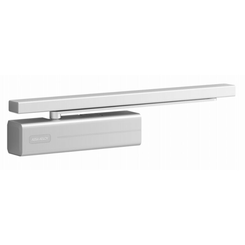Ferme-porte en applique bras glissière DC500 basic argent - vachette