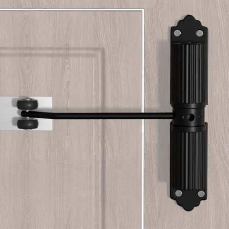 Ferme-porte automatique - Force de fermeture réglable 60 kg - Pour porte de chambre, porte en verre, porte de jardin en métal