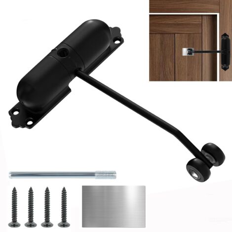 Ferme Porte Automatique, Groom Fermeture Porte à Ressort Réglable, Réglable Ferme-Porte pour Interieur et Extérieures, Porte Closers pour Maison, Bureau, Hôtel (Max 40kg)