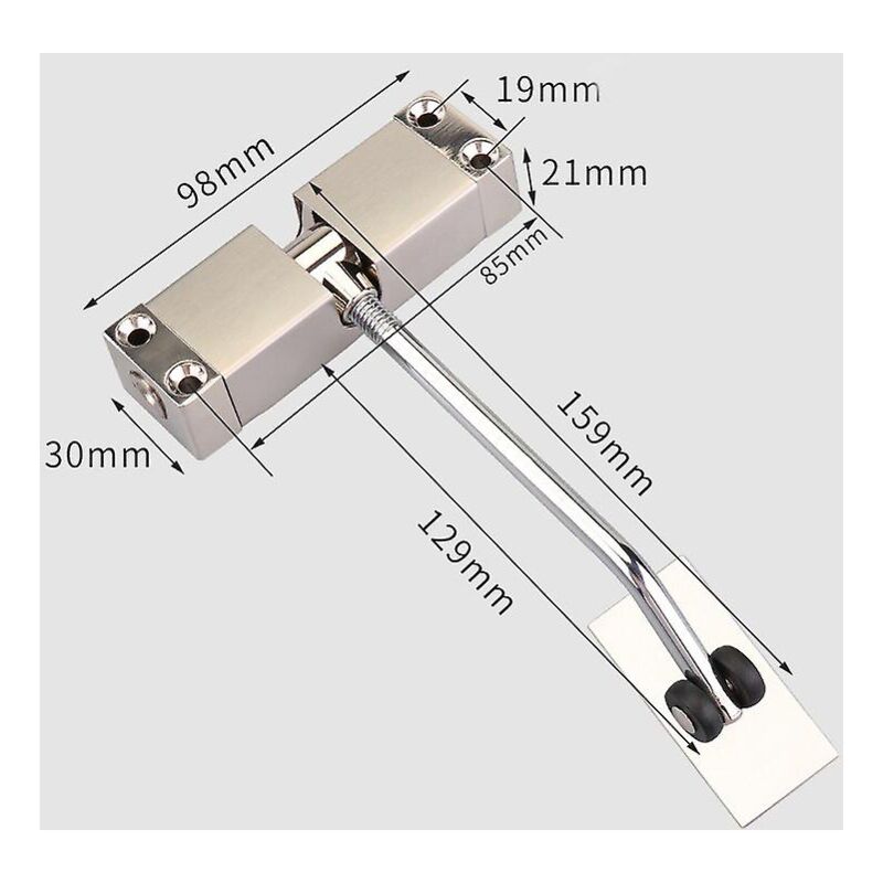 Feiyue - Ferme-porte automatique réglable à ressort en acier inoxydable