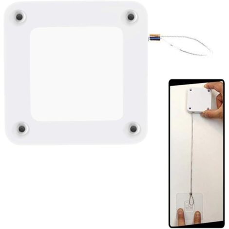 Ferme-porte Automatique Sans Poinçon, Fermeture Automatique Sans Trou pour La Plupart des Portes, Blanc
