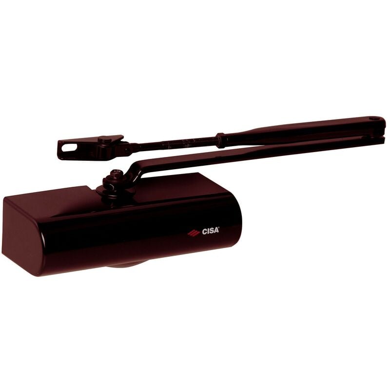 Ferme-porte Cisa art.c1416 avec butée sur le bras pour portes de 85 à 110 cm - Séjour