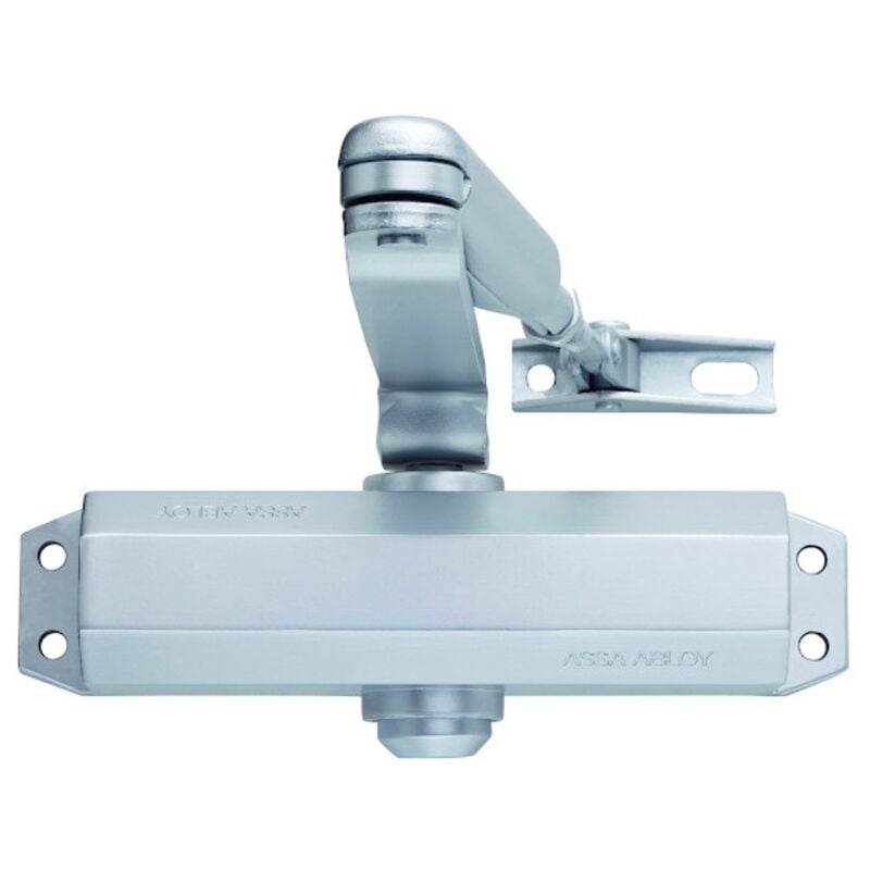 Ferme-porte en applique dc 110 bras compas - blanc ral 9016 Vachette