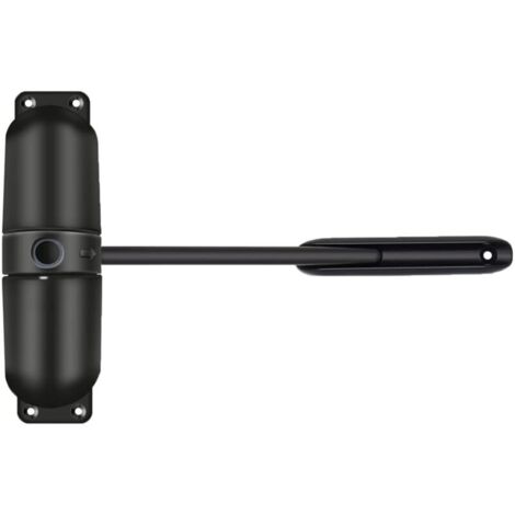 Ferme-porte en acier massif Ressort de traction noir pour intérieur et extérieur Fermeture automatique À visser pour le jardin