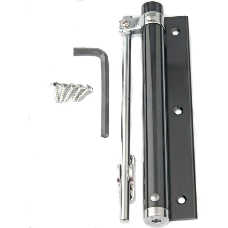 Fitags - Ferme-porte en aluminium léger, aussi léger qu'une plume, à ressort, réglable, à montage automatique, pour usage résidentiel et commercial