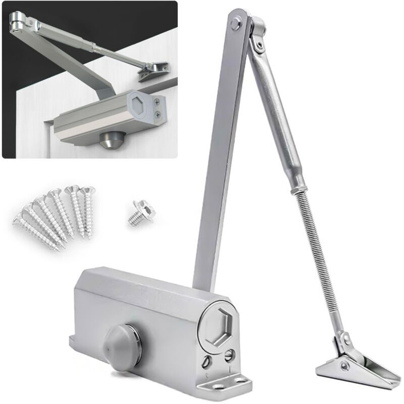 Ultrixe - Ferme-porte Hydraulique Automatique avec Dispositif D'arrêt Ferme Porte à Ressort Réglable, Tampon Fermé usage Commercial et Résidentiel