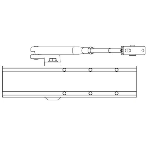 Ferme-porte pignon crémaillère - Bras compas F2 à 6 Blanc SEVAX - ESV7181B