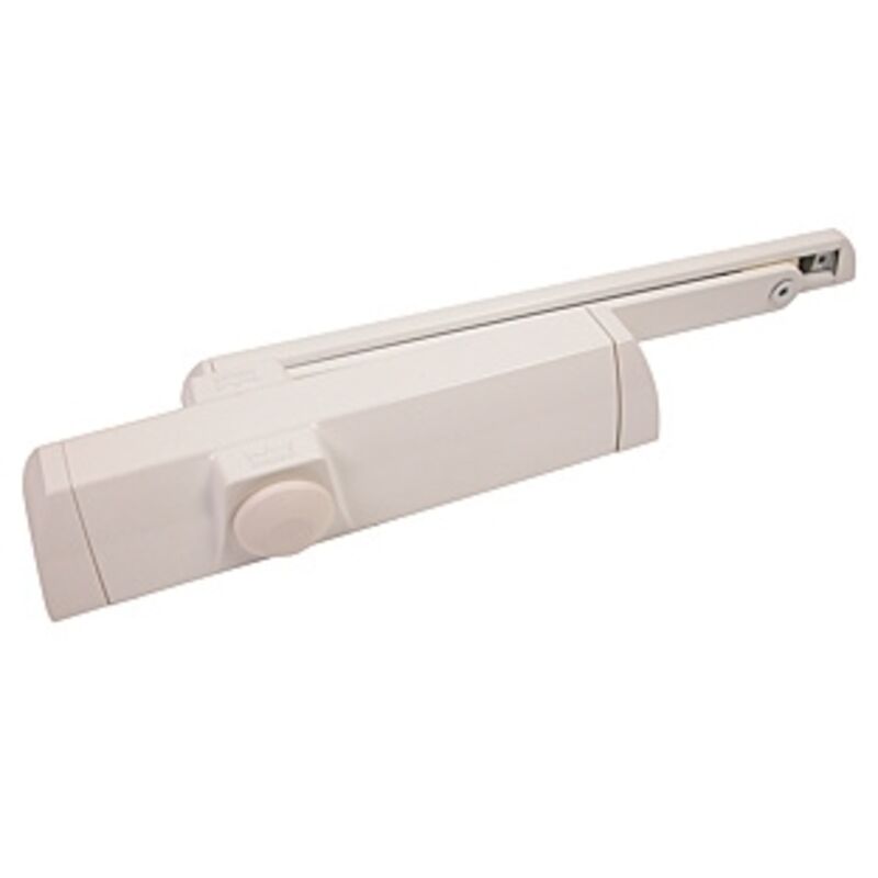 Ferme-porte en applique TS90 en 3-4 complet bras réglable glissière - blanc - DORMAKABA