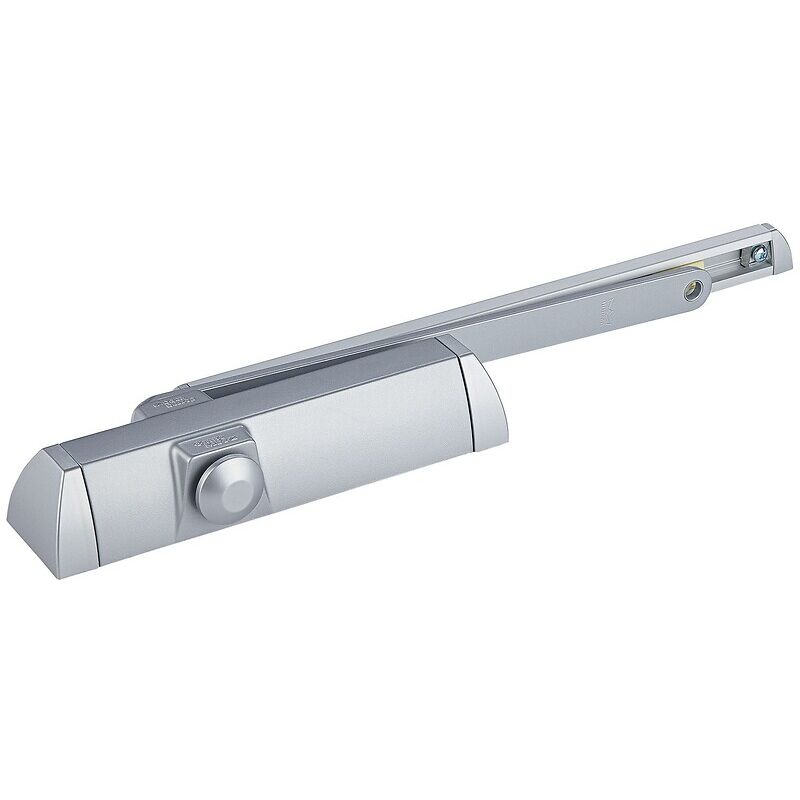 Ferme porte ts 90 type 'compact' glissière courte de 338 mm pour porte étoite et tiercée force 3 fixe finition argent Dormakaba