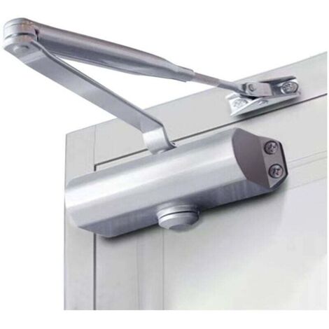 Ferme-portes Automatique Réglable Contrôle Jusqu'à 45-85kg (1pcs), Ferme-Porte Automatique Hydraulique avec A Bras Compas Rotatif Ideal pour Maison Magasin Bureau--