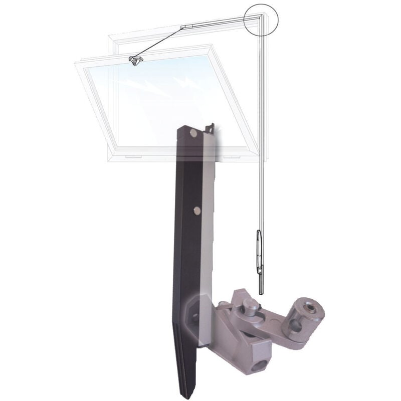 Ferme imposte SIROCCO 5m argenté complet - COMTRA - KS7000B050GA