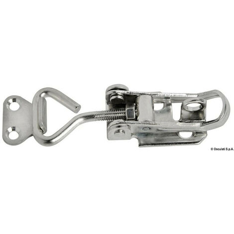 Fermeture à levier inox réglable avec cadenas - 75 a 90 mm