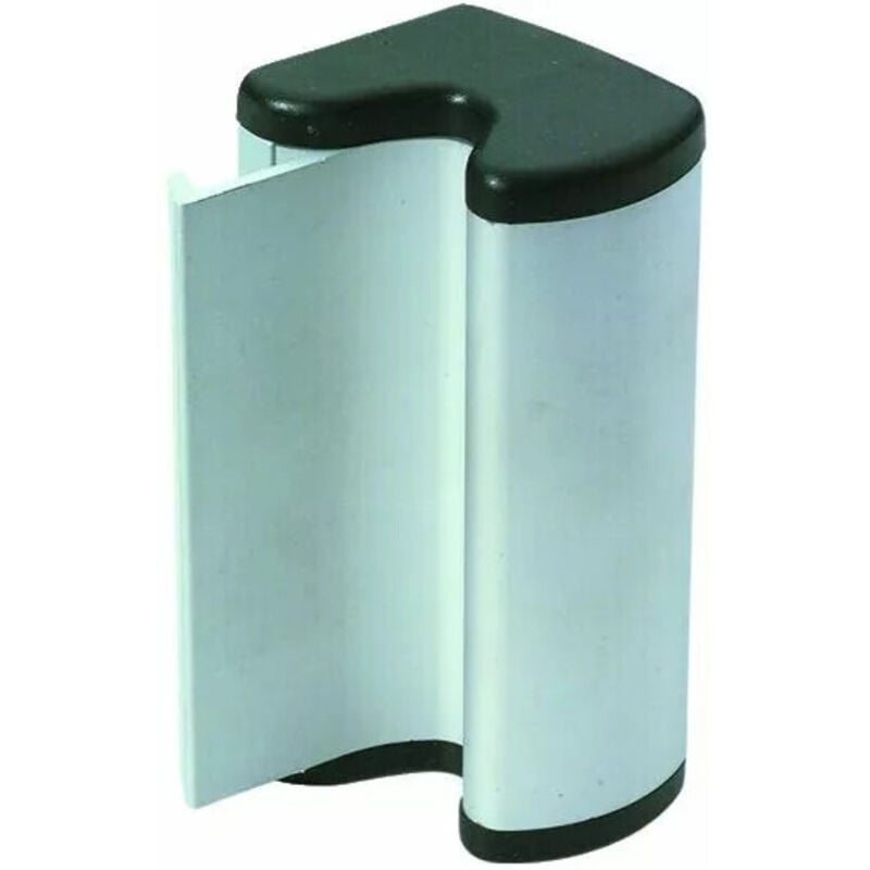 La Croisee Ds - Fermeture applique pour coulissant aluminium 6126 - Longueur : 80 mm - gris