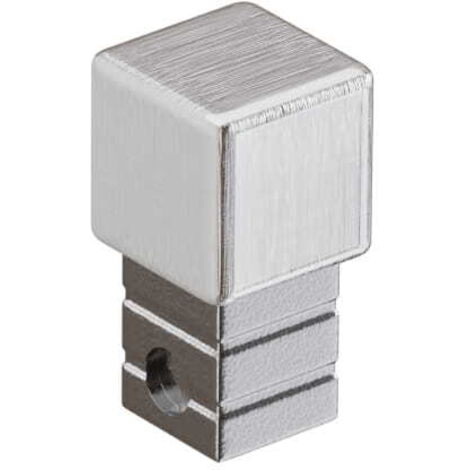 Fermeture d’angle pour profilés en acier inoxydable Q et P 1.2cm - argent satiné