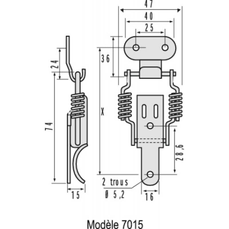 Fermeture à levier 2707 - inox Monin