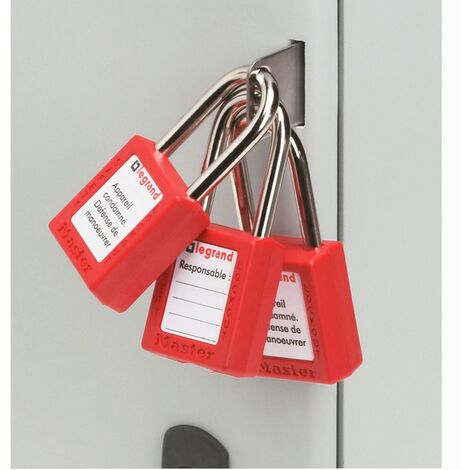 fermeture - patte de cadenassage - inox - pour coffret legrand - legrand 036513