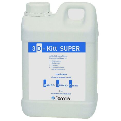 Fermit 3-D-Kitt SUPER gegen Leckagen, 2kg Kanister, 14003, vielseitig und sicher
