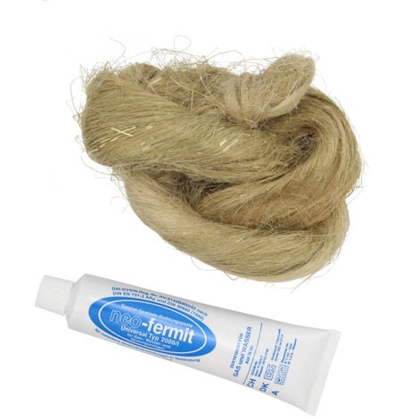 Fermit Dichtungsset Neo Fermit 90 g Tube und 50 g Mazzoni-Flachs Zopf
