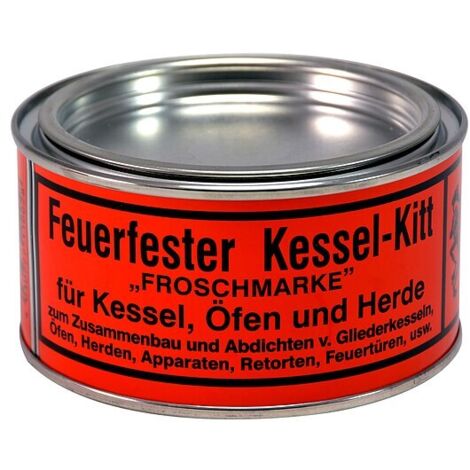 FERMIT - Feuerfester Kessel-Kitt FROSCHMARKE - hitzebeständig bis über 1000°C - 500 g Dose