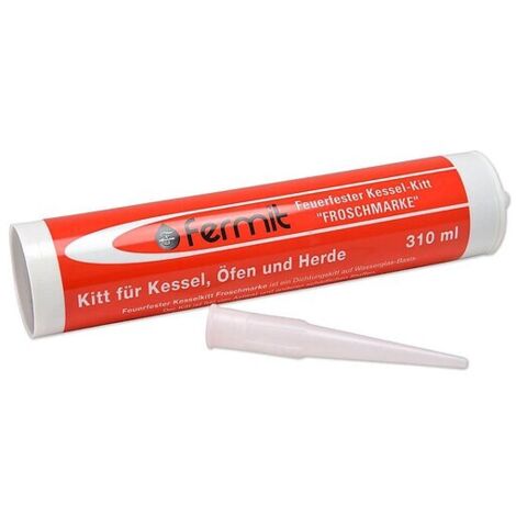 FERMIT - Feuerfester Kessel-Kitt FROSCHMARKE - hitzebeständig bis über 1000°C - Kartusche 310 ml