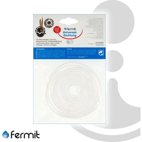 Fermit PTFE Universaldichtung Abdichtungsband + 260°C - 200 bar selbstklebend, 10 x 3 mm, Länge 2 m BonnaTex FA 44131